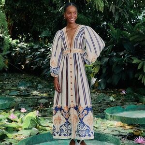 Off-White Pineapple Deco Maxi Dress Brand New With Tags